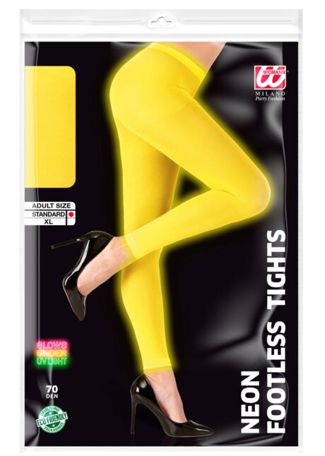 legging déguisement, accessoire déguisement, legging orange, leggings jaunes fluo, accessoire fluo, Legging, Jaune Fluo