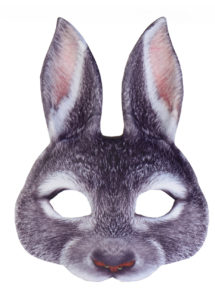 masques d'animaux, demi masques animaux, masque de lapin