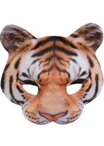 masques d'animaux, demi masques animaux, masque de tigre