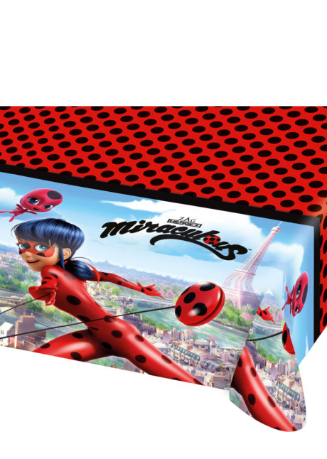 nappe ladybug, nappe miraculous, vaisselle miraculous, décorations miraculous, Vaisselle Ladybug, Miraculous, Nappe