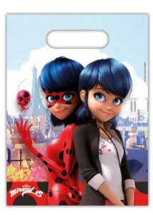 sachets cadeaux ladybug, sachets cadeaux miraculous, vaisselle miraculous, décorations miraculous