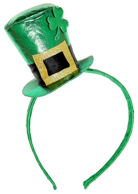 chapeau saint patrick, accessoire saint patrick, trèfle saint patrick, serre tête saint patrick, irlandaise, Mini Chapeau, Saint Patrick, Trèfle et Ceinture
