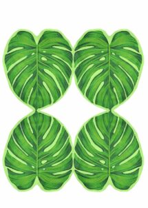 serviettes en papier Aloha, serviettes en papier feuilles tropicales