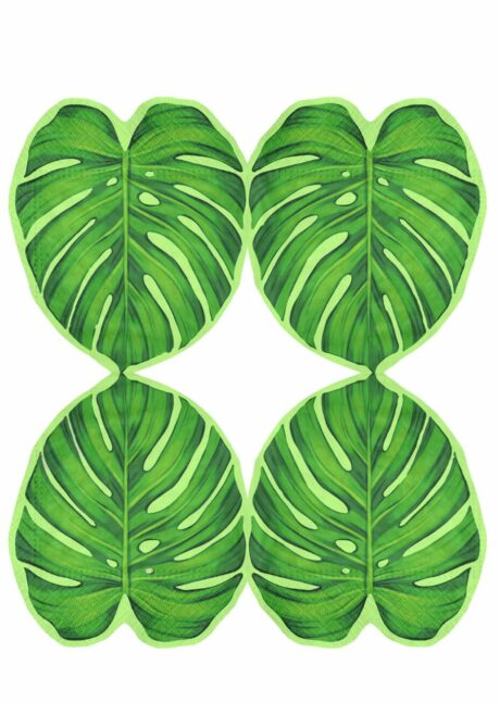 serviettes en papier Aloha, serviettes en papier feuilles tropicales, Serviettes en Papier Feuille Hawaï – Fête Aloha – 16 cm