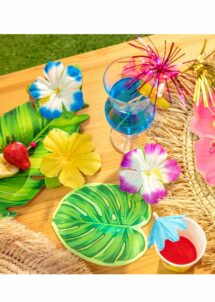 serviettes en papier Aloha, serviettes en papier feuilles tropicales
