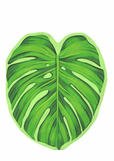 serviettes en papier Aloha, serviettes en papier feuilles tropicales, Serviettes en Papier Feuille Hawaï – Fête Aloha – 16 cm
