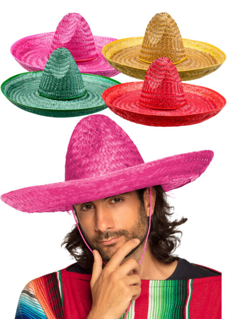 sombrero mexicain, chapeau mexicain, sombrero en paille, Sombrero Mexicain Santiago