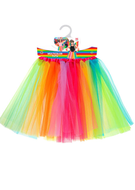 tutu en tulle multicolore, tutu multicolore, jupe tutu, Tutu Jupon Fluo Multicolore, Années 80