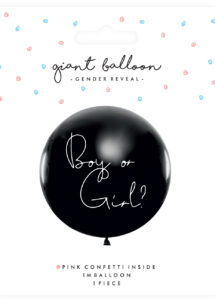 ballon baby shower, ballon baby shower confettis, ballon baby shower révélation fille garçon