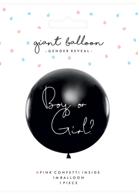 ballon baby shower, ballon baby shower confettis, ballon baby shower révélation fille garçon, Ballon pour Gender Reveal, 1 m, avec Confettis