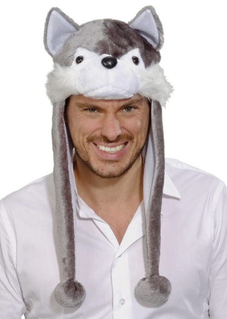 chapeau de loup, chapeaux d'animaux, coiffes d'animaux, déguisement de loups, accessoires déguisements, chapeau humour, Chapeau de Loup