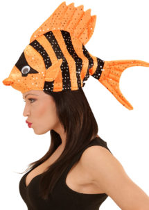 chapeau poisson, chapeaux humour, chapeaux animaux, déguisement de poisson, accessoires déguisement thème mer