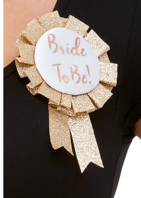 badges enterrement de vie de jeune fille, EVJF, badges bride to be, Badge Cocarde Bride To Be, Gold