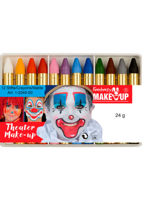 Crayons gras de maquillage - lot de 12