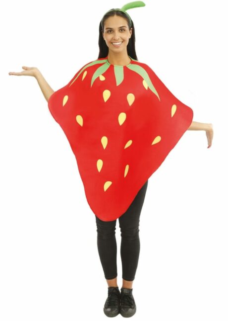 déguisement de fraise, déguisement fraise femme, déguisement fraise adulte, déguisement fruits, costume de fraise, déguisement fruits et légumes, Déguisement de Fraise
