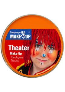 fard gras, peinture corps et visage, maquillage carnaval, maquillage Halloween, fard gras orange