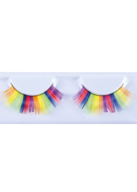 faux cils arc en ciel, faux cils multicolores, faux cils lgbt, accessoire lgbt, faux cils gay Pride, Faux Cils Arc en Ciel