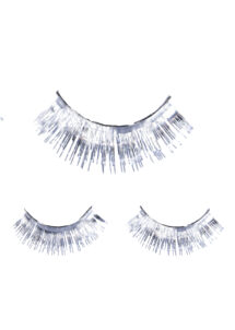 faux cils argent, faux cils brillants, faux cils disco