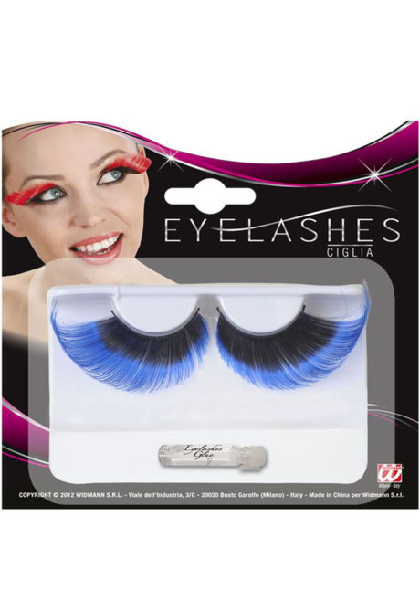 faux cils bleus et noirs, faux cils extra longs, faux cils très longs, maquillage faux cils, Faux Cils Extra Longs, Bleus et Noirs