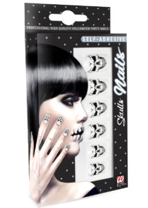 faux ongles halloween, faux ongles têtes de mort, faux ongles de la mort, Faux Ongles Têtes de Mort, Adhésifs