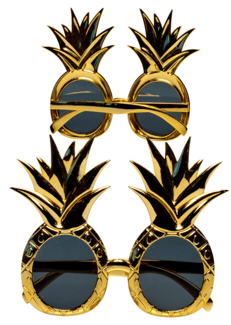 lunettes ananas, lunettes tropicales, accessoire fruit, Lunettes Ananas Doré