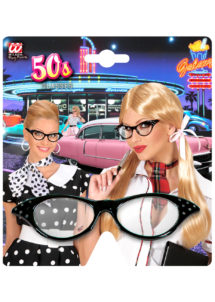 lunettes années 50, lunettes années 60, lunettes blanches, lunettes déguisements