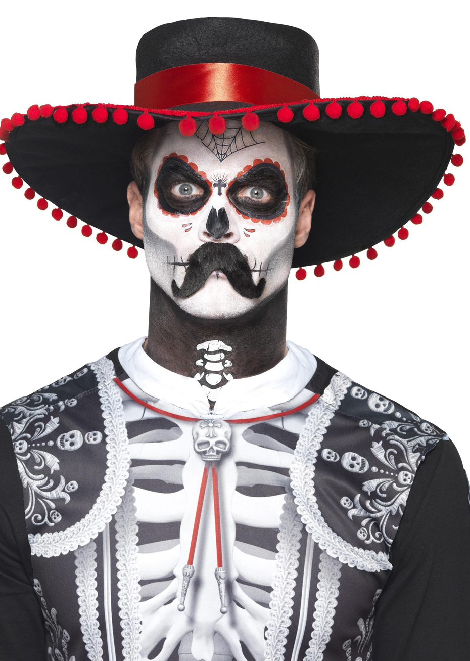 Maquillage Homme Dia De Los Muertos Kit de Maquillage Jour des Morts, avec Moustache - Aux Feux de la Fête -  Paris