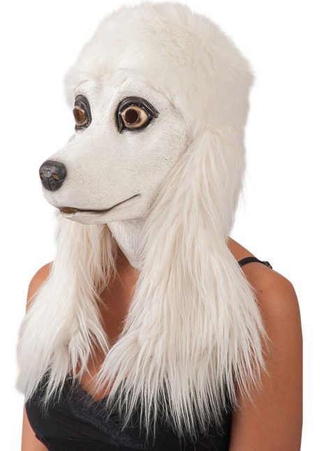 masque de chien, masque de caniche, masque de déguisement, masque animaux, masque animal latex, Masque de Caniche, Latex
