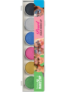 peinture aquacolor, palette de maquillage, palette de peinture maquillage carnaval, palette peinture brillante, Palette de Peinture Aqua Glitter, Fantasy