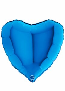 ballon coeur, ballon hélium, ballon aluminium, ballons coeurs bleu, Ballon Coeur Bleu Océan, en Aluminium