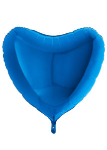 ballon coeur, ballon hélium, ballon aluminium, ballons coeurs bleu, Ballon Coeur Bleu Océan, en Aluminium