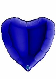 ballon coeur, ballon hélium, ballon aluminium, ballons coeurs BLEUS