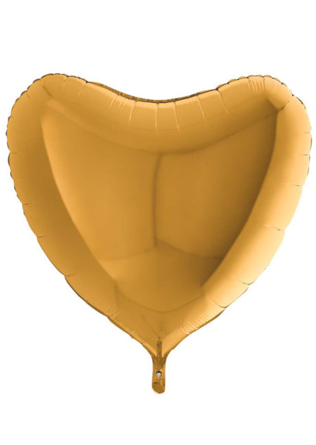 ballon coeur, ballon hélium, ballon aluminium, ballons coeurs dorés, Ballon Coeur Doré, en Aluminium