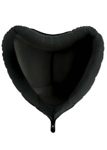 ballon coeur, ballon hélium, ballon aluminium, ballons coeurs noirs, Ballon Coeur Noir, en Aluminium