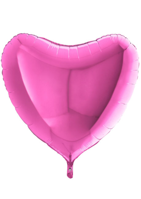 ballon coeur, ballon hélium, ballon aluminium, ballons coeurs roses, Ballon Coeur Rose Fuchsia, en Aluminium
