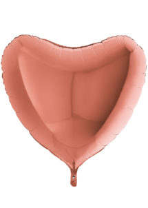 ballon coeur, ballon hélium, ballon aluminium, ballons coeurs rose gold