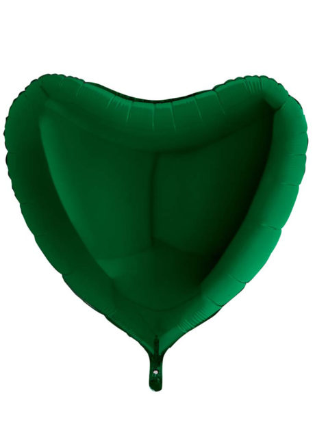 ballon coeur, ballon hélium, ballon aluminium, ballons coeurs verts, Ballon Coeur Vert Foncé, en Aluminium