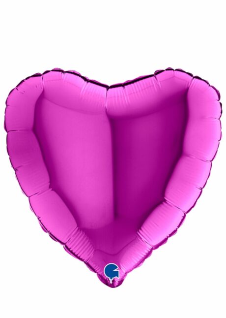 ballon coeur, ballon hélium, ballon aluminium, ballons coeurs violets, Ballon Coeur Violet en Aluminium, 46 cm