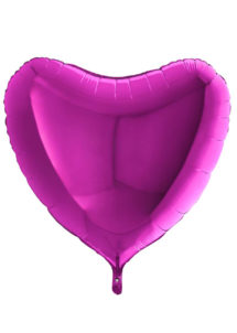 ballon coeur, ballon hélium, ballon aluminium, ballons coeurs violets