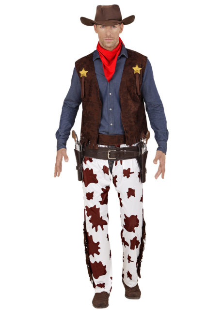 déguisement de cowboy, costume cowboy adulte, déguisement cowboy homme, veste de cowboy adulte, chaps de cowboy, déguisement de cow boy pour homme, Déguisement Cowboy, Chaps Vachette