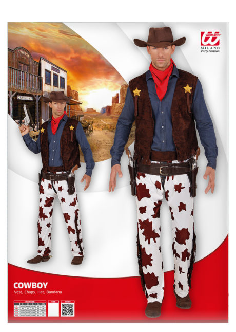 déguisement de cowboy, costume cowboy adulte, déguisement cowboy homme, veste de cowboy adulte, chaps de cowboy, déguisement de cow boy pour homme, Déguisement Cowboy, Chaps Vachette
