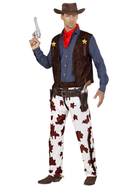 déguisement de cowboy, costume cowboy adulte, déguisement cowboy homme, veste de cowboy adulte, chaps de cowboy, déguisement de cow boy pour homme, Déguisement Cowboy, Chaps Vachette