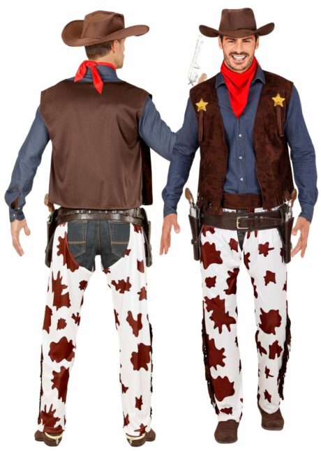 déguisement cowboy homme, costume de cowboy adulte, déguisement de cowboy, Déguisement Cowboy – Pantalon Vachette