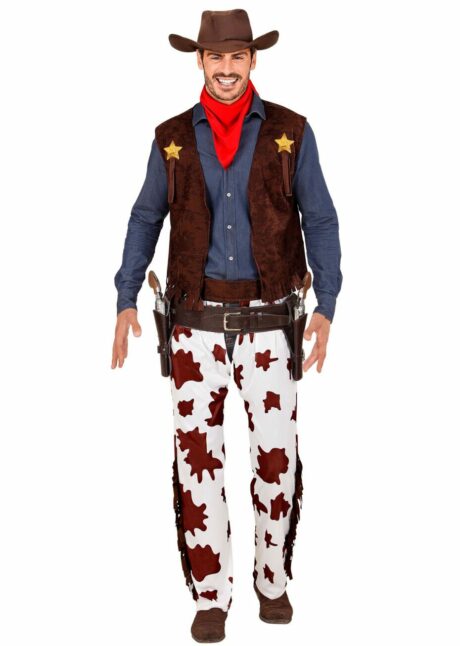 déguisement cowboy homme, costume de cowboy adulte, déguisement de cowboy, Déguisement Cowboy – Pantalon Vachette