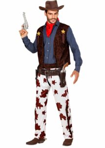 déguisement cowboy homme, costume de cowboy adulte, déguisement de cowboy, Déguisement Cowboy – Pantalon Vachette