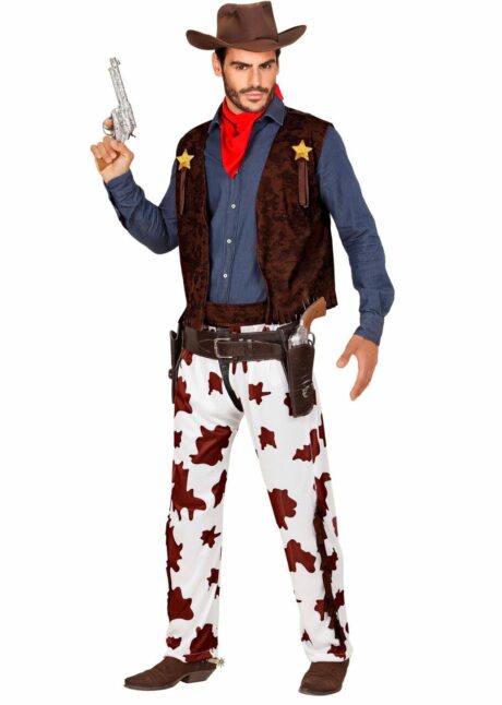 déguisement cowboy homme, costume de cowboy adulte, déguisement de cowboy, Déguisement Cowboy – Pantalon Vachette