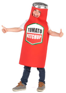 déguisement ketchup, déguisement bouteille de ketchup enfant, déguisement humour enfant, Déguisement de Ketchup, Fille et Garçon