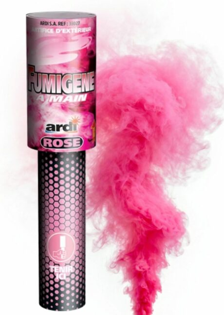 fumigène à main, fumigène rose, fumigènes, Fumigène à Main Rose sur Bâton – 45 Secondes, Pack de 2