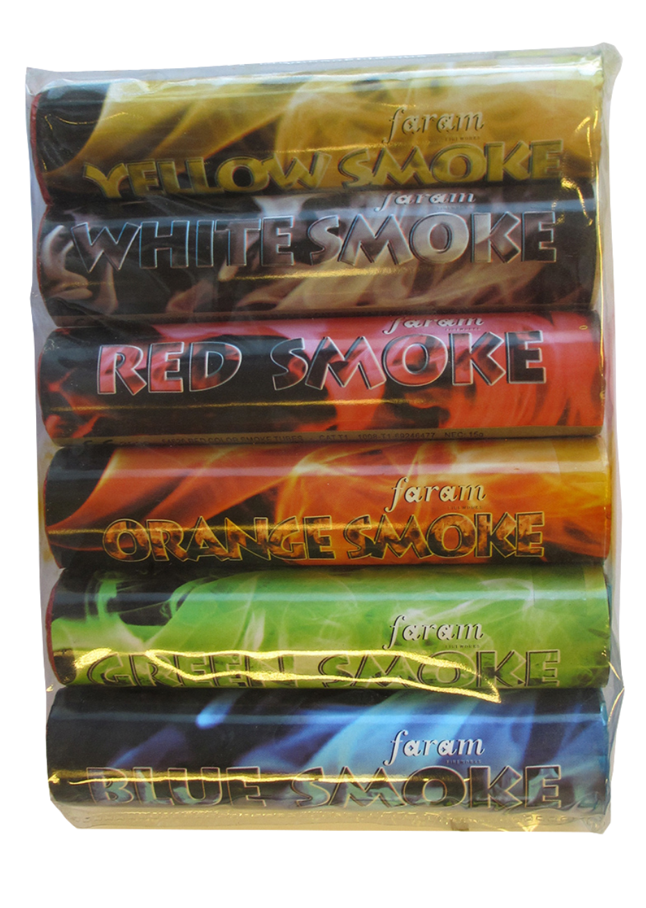 Pack de 6 Fumignes Colors  Fume Opaque, 1 min