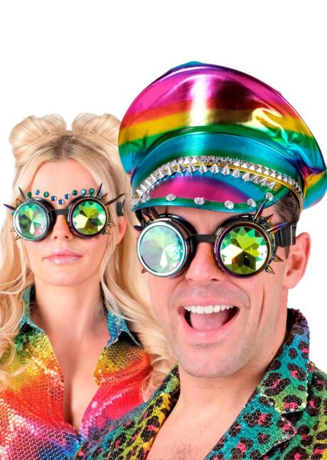 lunettes steampunk, accessoire steampunk, lunettes halloween, lunettes steampunk halloween, lunettes aviateur ancien, lunettes burning man, Lunettes Steampunk, Kaléidoscopes et Pointes